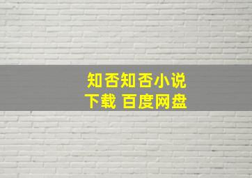 知否知否小说下载 百度网盘